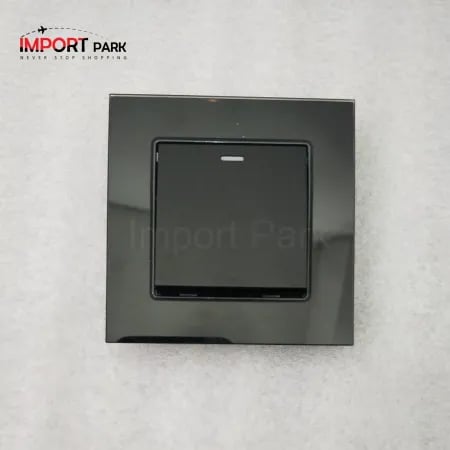 Glass Border Doorbell Push Switch Black image 1