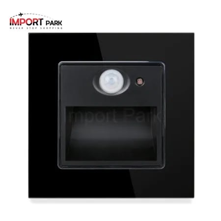 Glass Border Human Body Sensor Lamp Black image 1