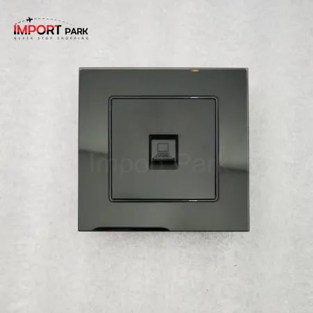 Glass Border Telephone Socket Black image 1
