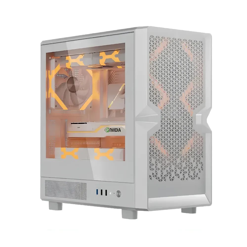 Golden Field H01 M-ATX Mini Tower Gaming Casing White image 1