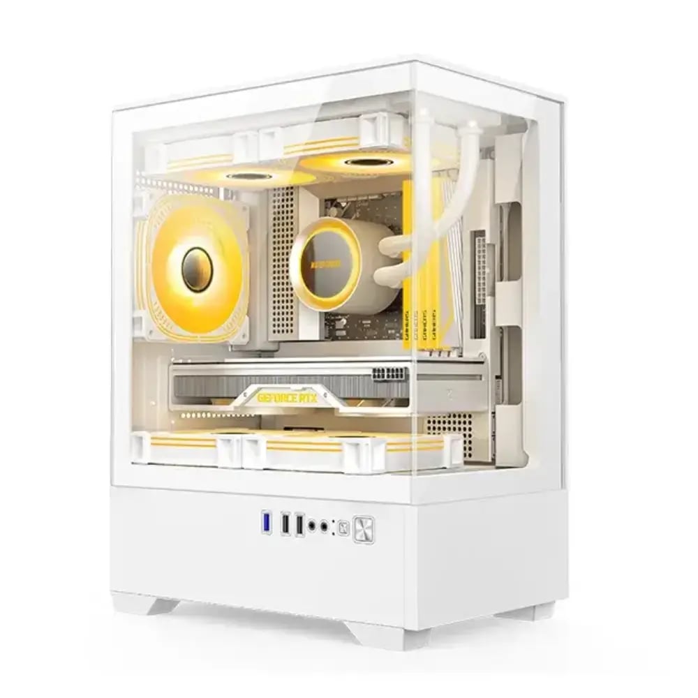 Golden Field T01 M-ATX Mini Tower Gaming Casing White image 1
