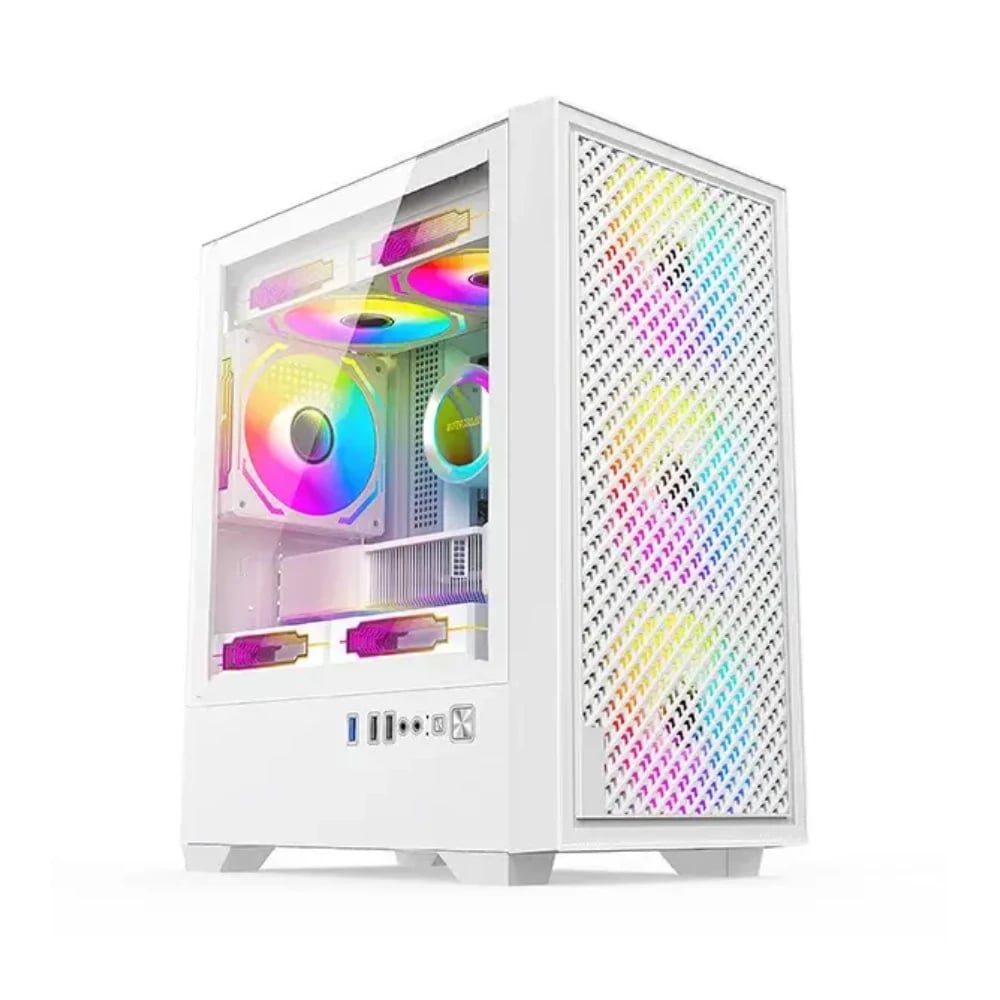 Golden Field V01 Mini-Tower Gaming Casing White image 1