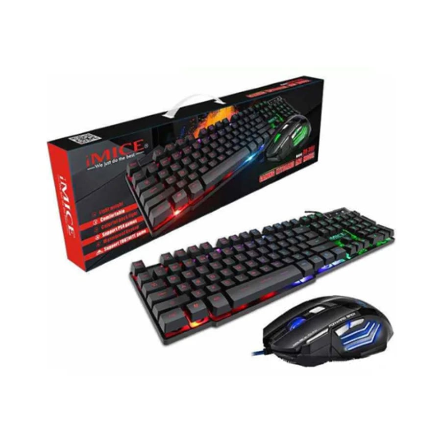iMICE AN-300 RGB Wired Keyboard and Mouse Combo image 1