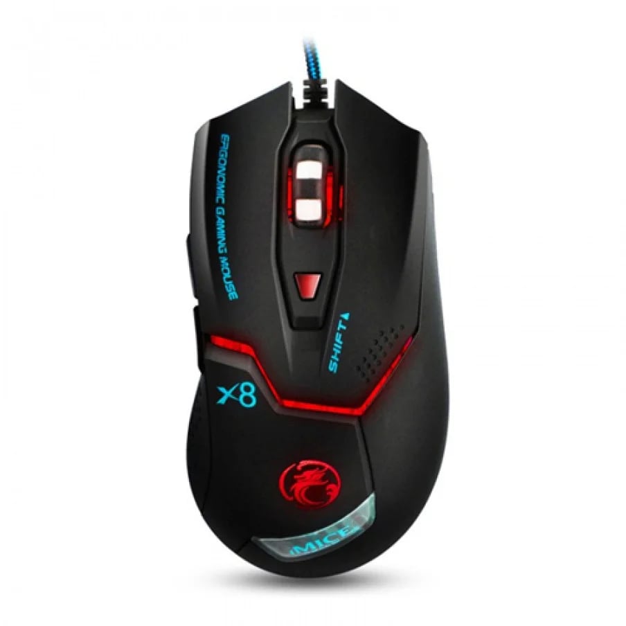 iMICE X8 USB Wired 2400 DPI LED Optical Gaming Mouse image 1