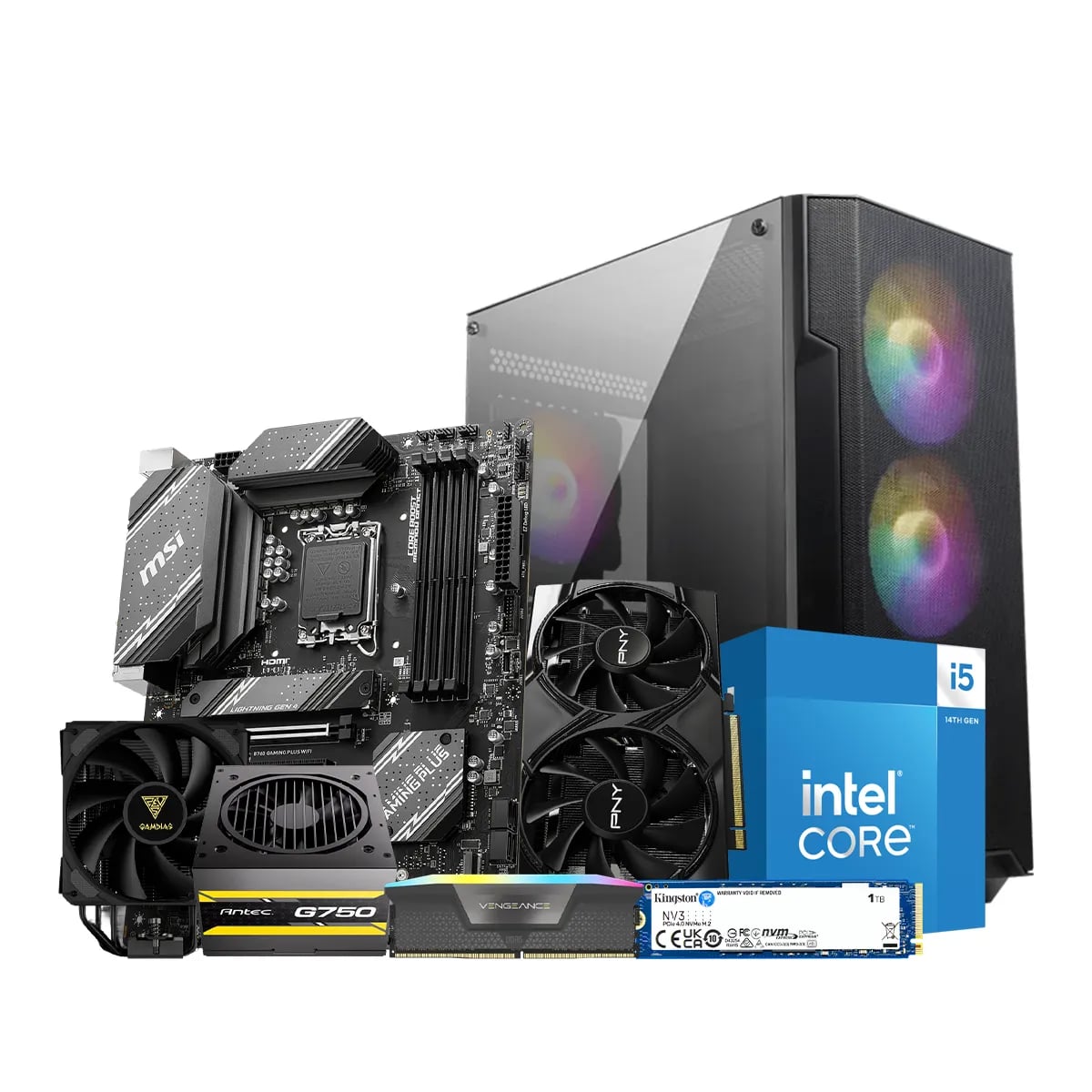 Intel Core i5 14400 14th Gen Gaming Desktop PC image 1