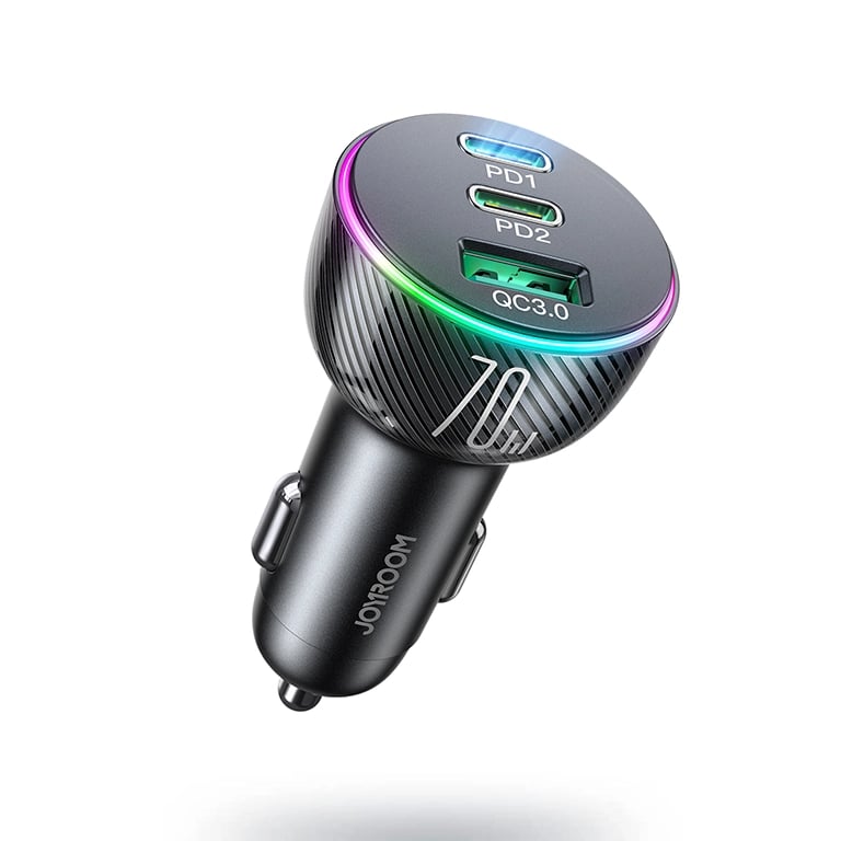 JOYROOM JR-CL26 70W 3-Port (2PD+1USB) Car Charger image 1