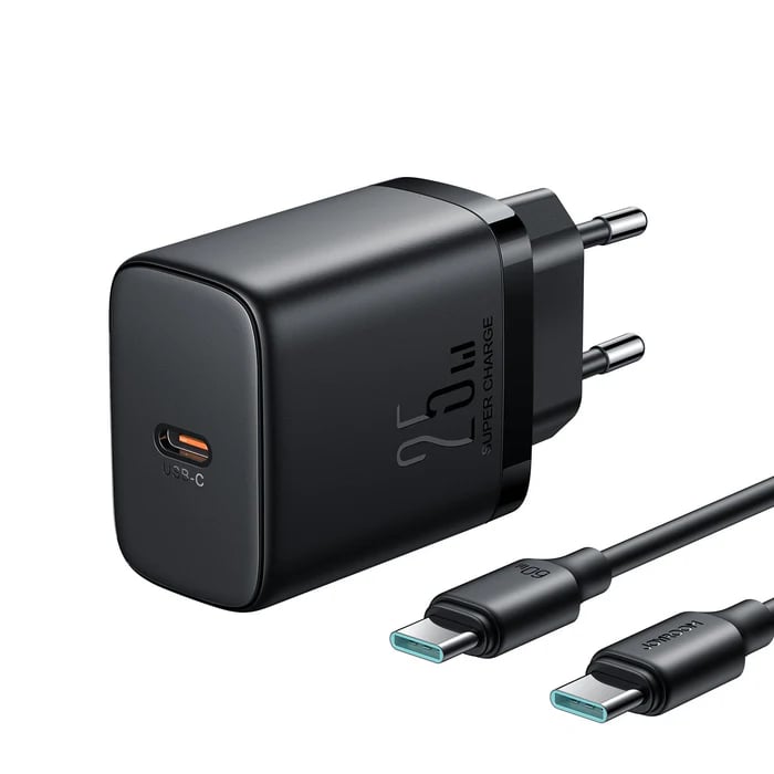 JOYROOM JR-TCF11 25W Fast Charger EU with C-C Cable 1m image 1
