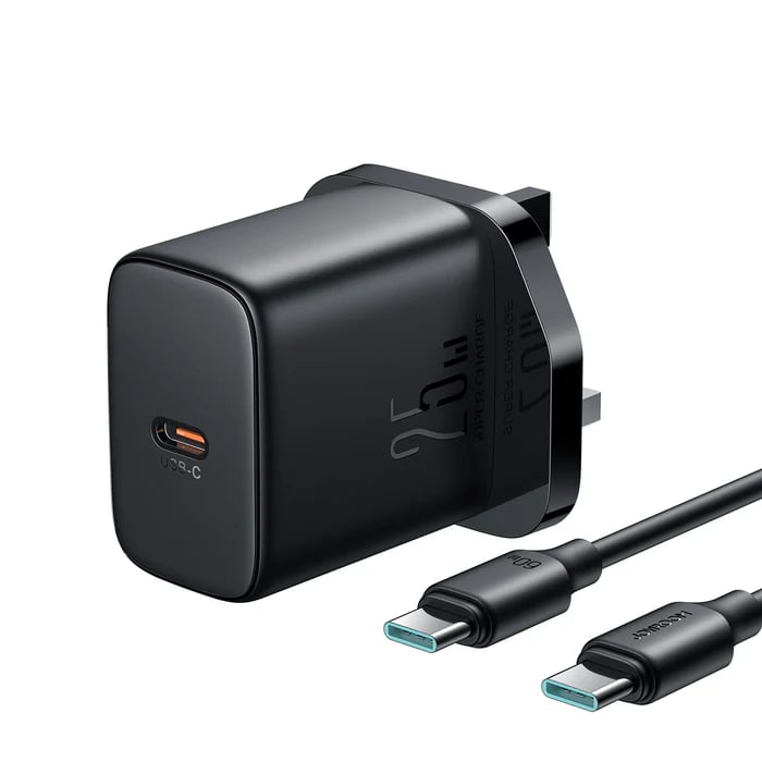 JOYROOM JR-TCF11 25W Fast Charger UK with C-C Cable 1m image 1
