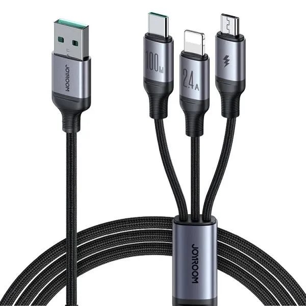 JOYROOM SA21 3 in 1 100w Fast Charging Cable image 1