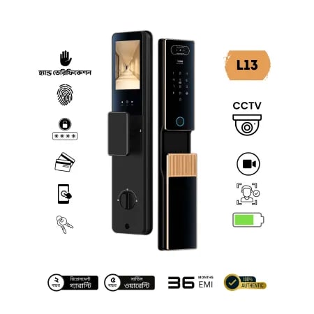 L13 Premium Professional Video Call Face Door Lock image 1