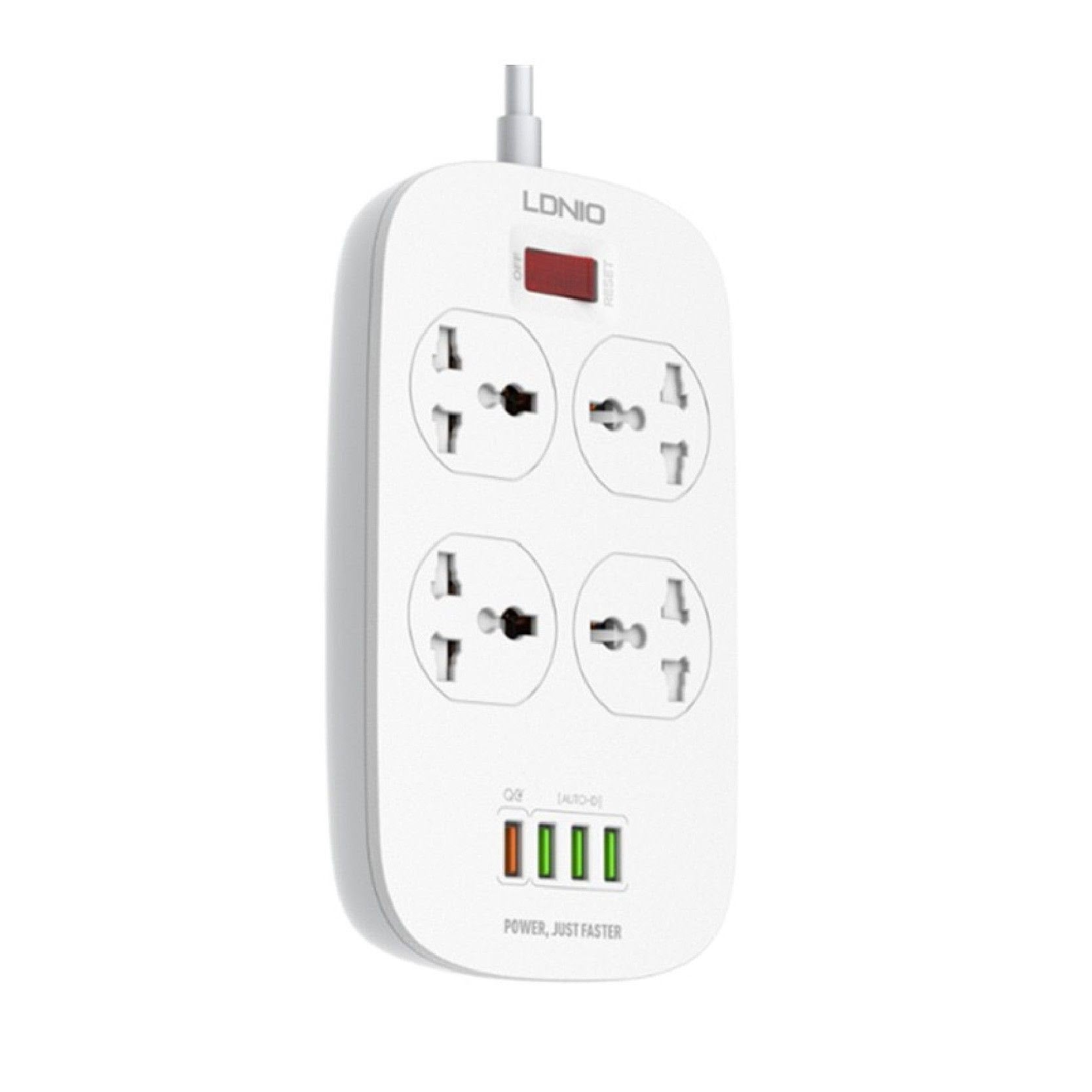LDNIO SC4407 4 OUTLETS POWER SOCKET - White image 1