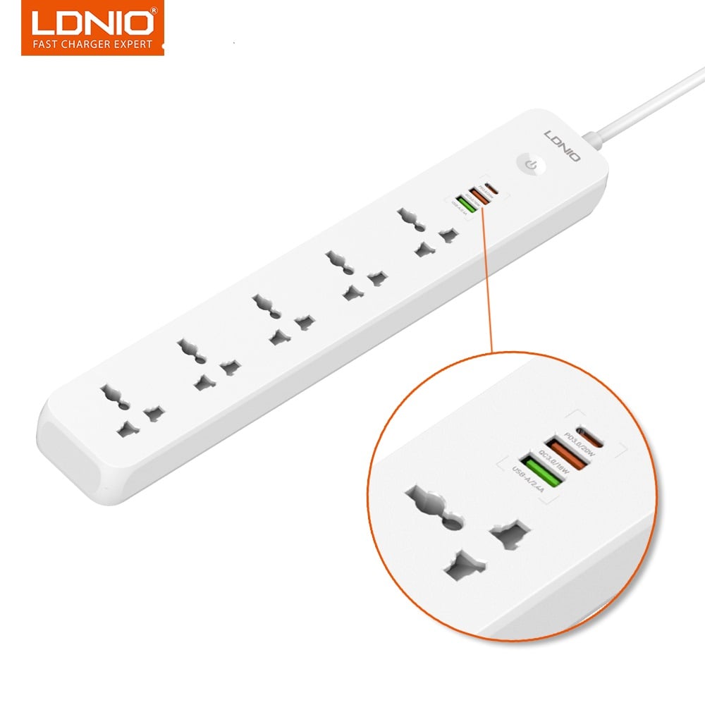 LDNIO SC5319 5 OUTLETS - White image 1