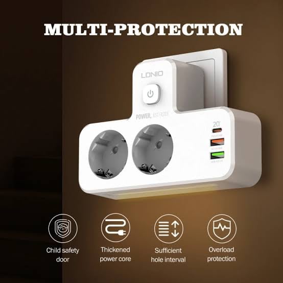 LDNIO SE2337 2 OUTLETS POWER SOCKET image 1