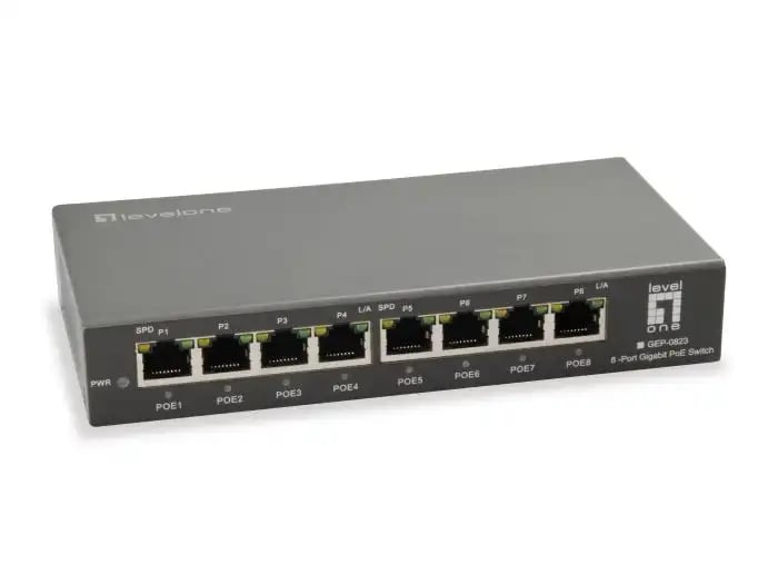 Levelone GEP-0823 8-Port Gigabit PoE Unmanaged Switch image 1