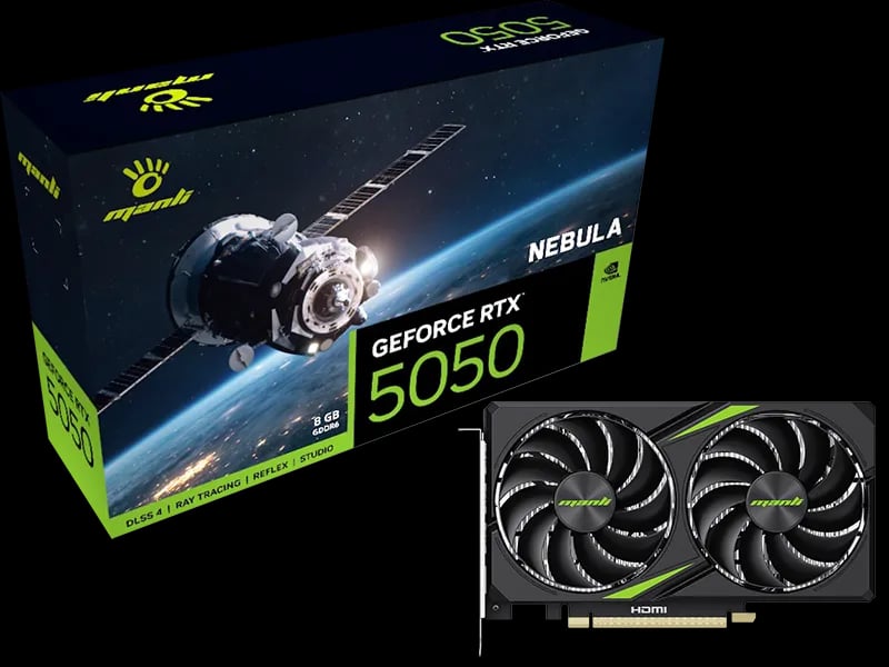 Manli Nebula GeForce RTX 5050 8GB GDDR6 Graphics Card image 1