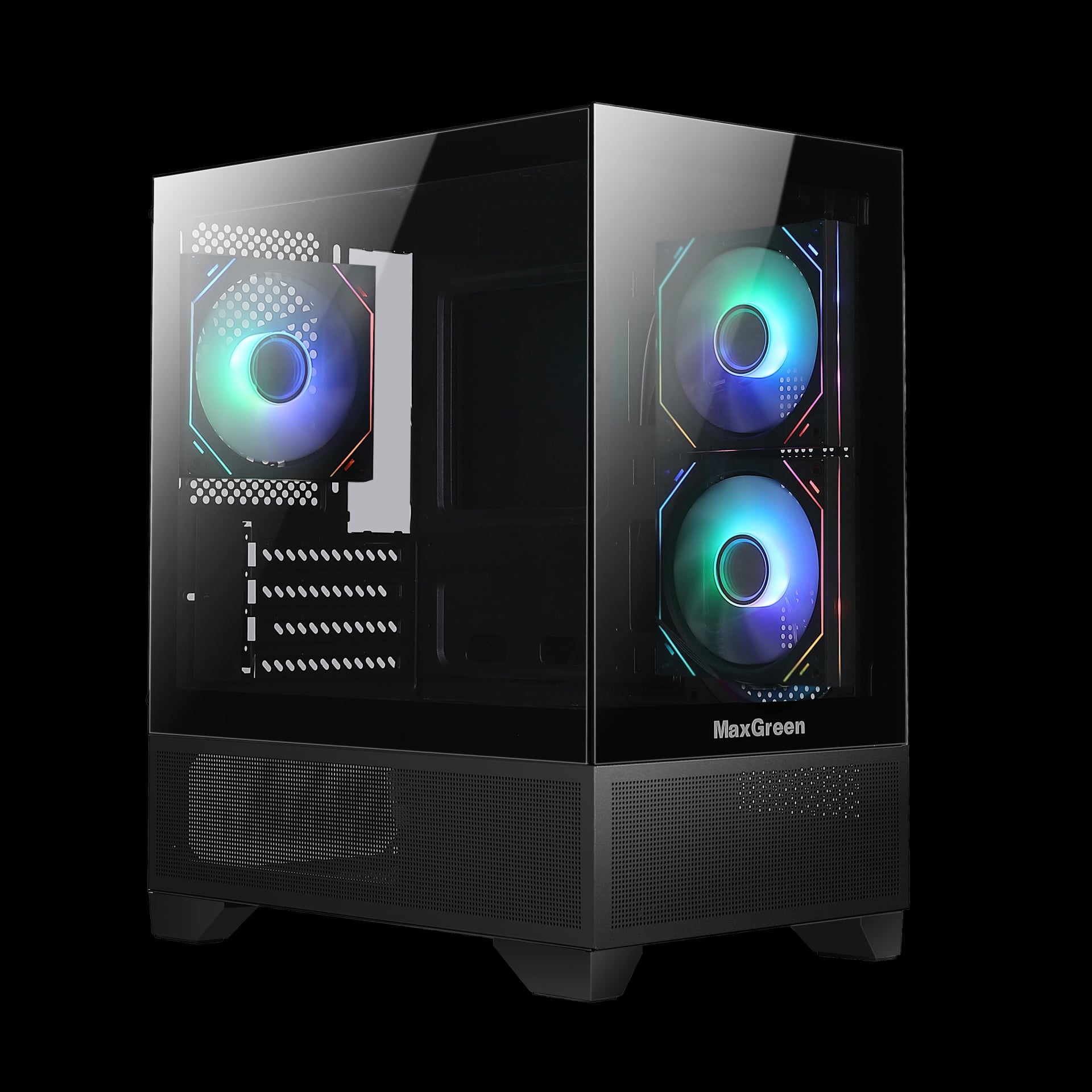MaxGreen Panora F3 Mid-Tower M-ATX Gaming Casing image 1
