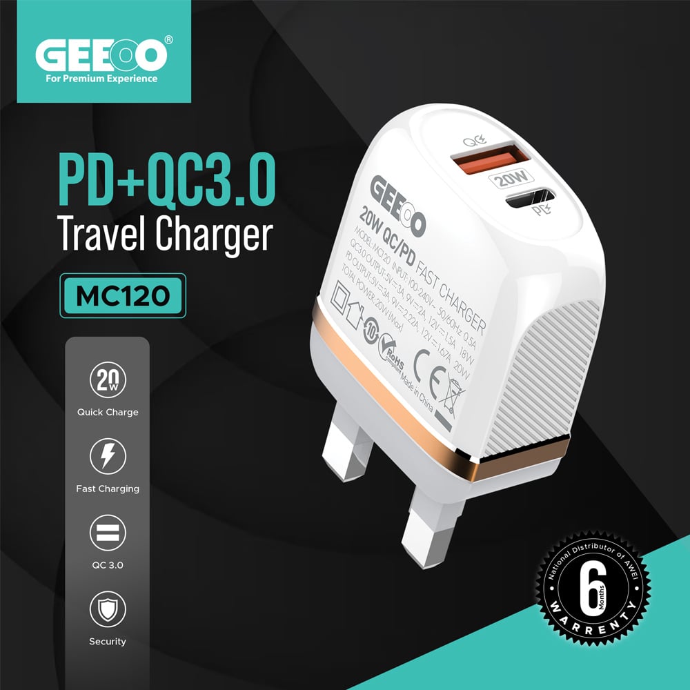 MC120 PD 20W Fast Charger Type-C and Micro image 1