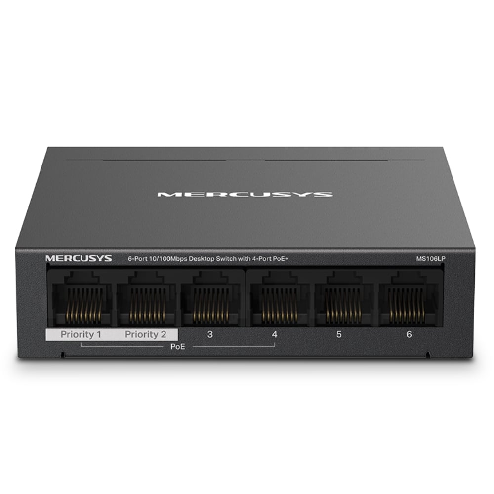 Mercusys MS106LP 6-Port 10/100Mbps PoE Desktop Switch image 1