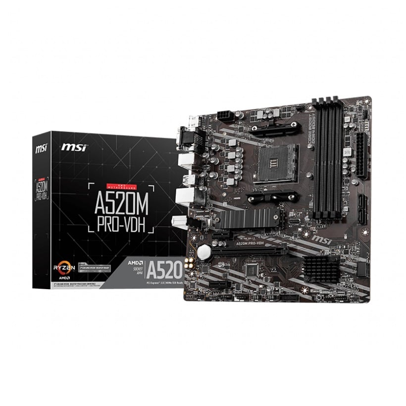 MSI A520M PRO-VDH AMD AM4 Micro-ATX Motherboard image 1