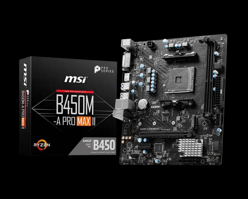 MSI B450M-A PRO MAX II AMD AM4 Motherboard image 1