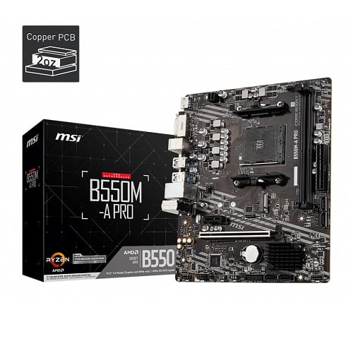MSI B550M-A PRO DDR4 AMD AM4 Micro ATX Motherboard image 1
