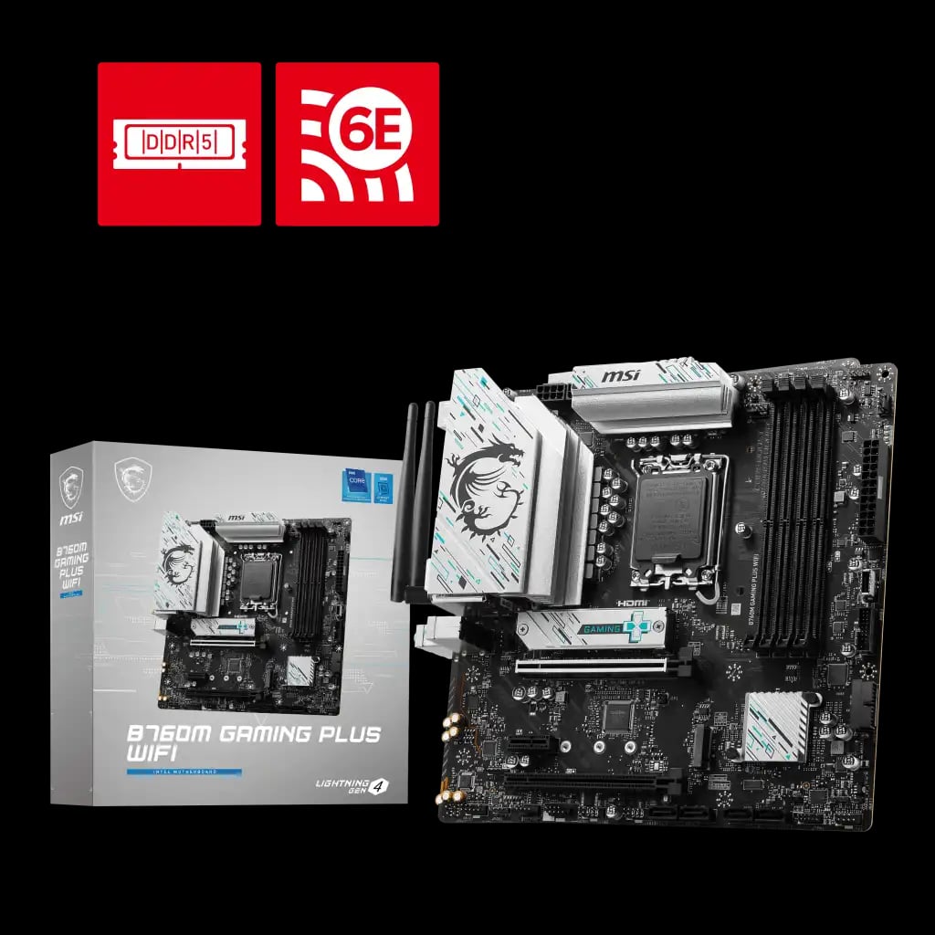 MSI B760M GAMING PLUS WIFI 6E mATX Motherboard image 1