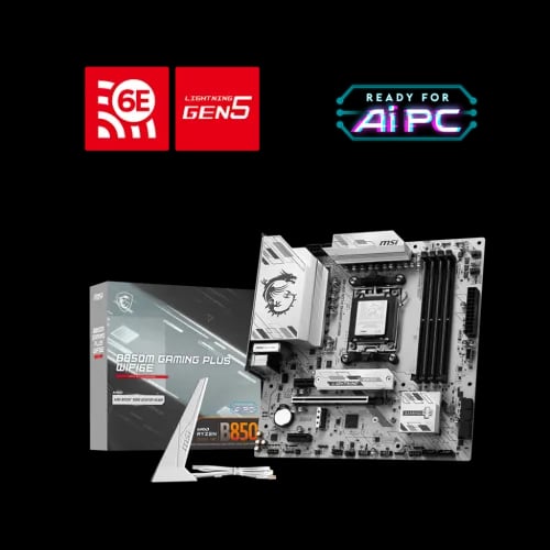 MSI B850M GAMING PLUS WIFI6E AM5 mATX Motherboard image 1