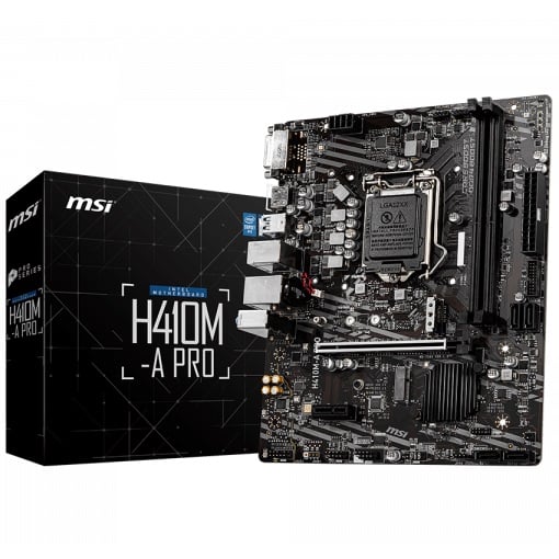 MSI H410M A Pro Intel 10th Gen Micro-ATX Motherboard image 1