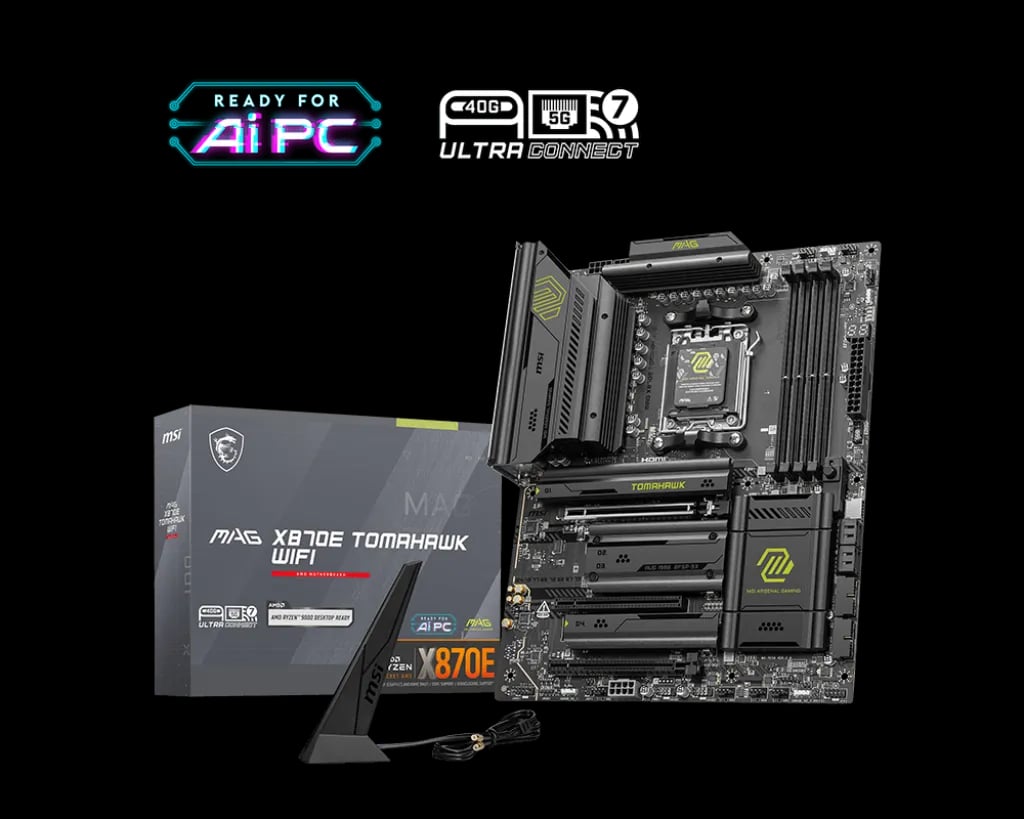 MSI MAG X870E TOMAHAWK WIFI AM5 ATX Motherboard image 1