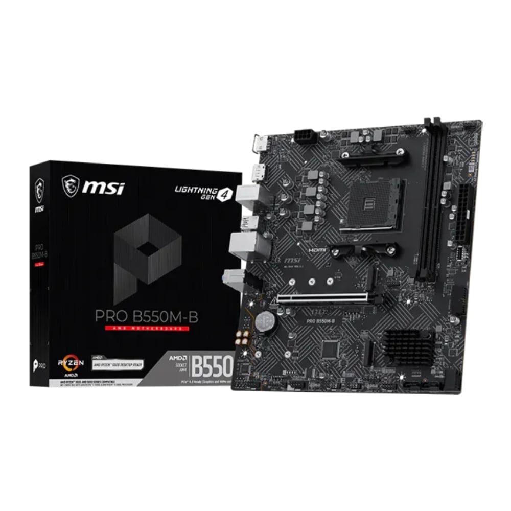 MSI PRO B550M-B AMD AM4 mATX Motherboard image 1