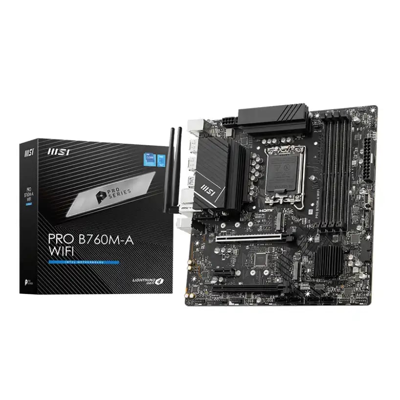 MSI PRO B760M-A WIFI mATX Motherboard image 1