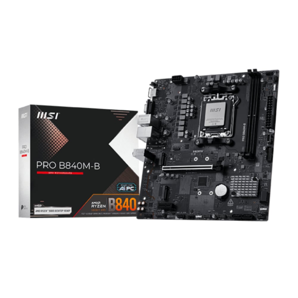 MSI PRO B840M-B AMD AM5 mATX Motherboard image 1