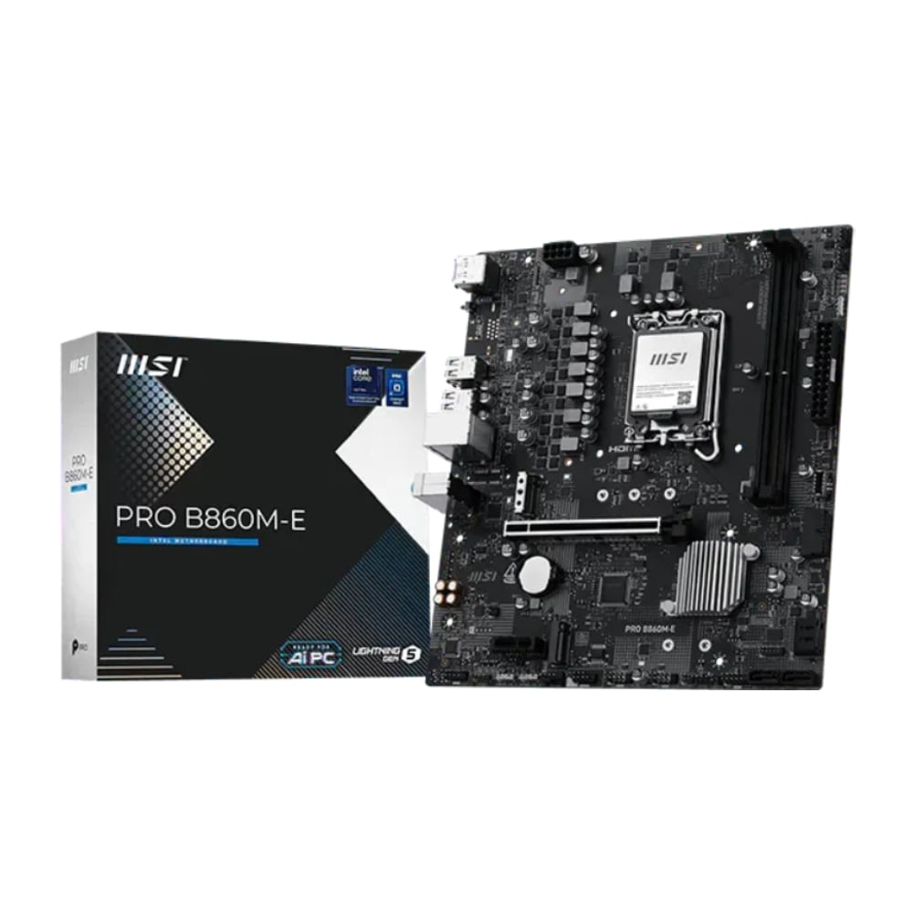 MSI PRO B860M-E LGA 1851 mATX Motherboard image 1