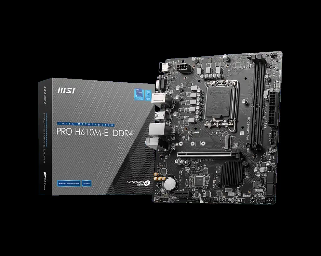 MSI PRO H610M-E DDR4 mATX Motherboard image 1