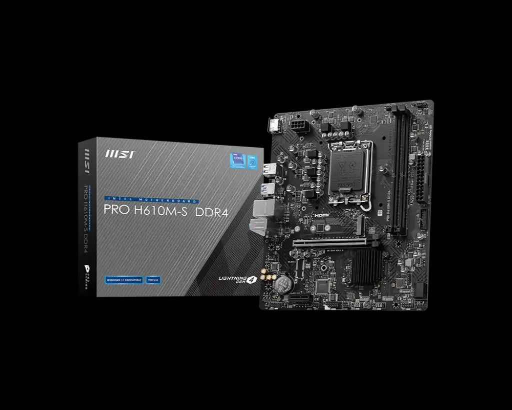 MSI PRO H610M-S DDR4 m-ATX Motherboard image 1
