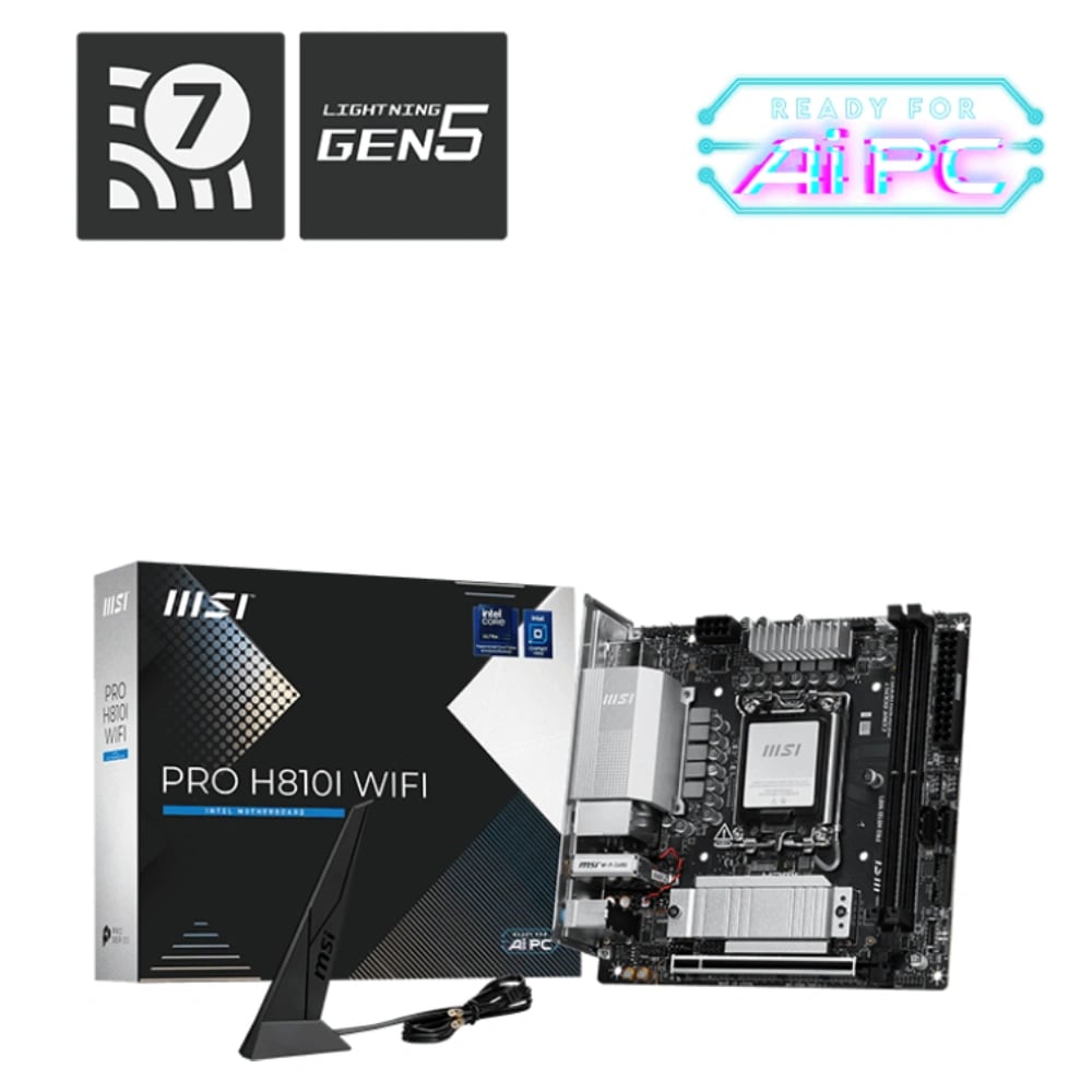 MSI PRO H810I WIFI LGA 1851 Mini-ITX Motherboard image 1