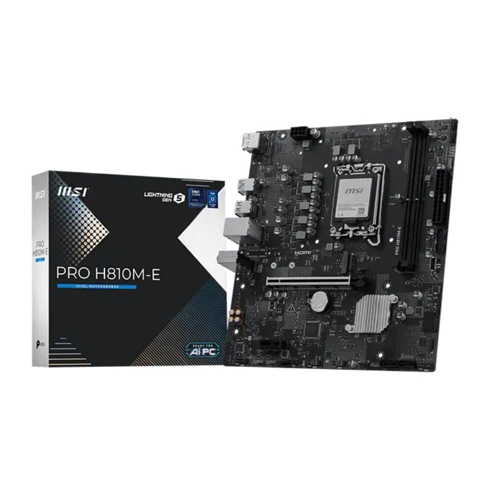 MSI PRO H810M-E DDR5 LGA1851 mATX Motherboard image 1