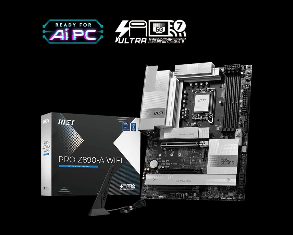 MSI PRO Z890-A WIFI LGA 1851 ATX Motherboard image 1