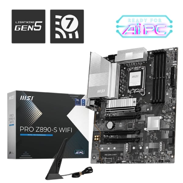 MSI PRO Z890-S WIFI LGA 1851 ATX Motherboard image 1