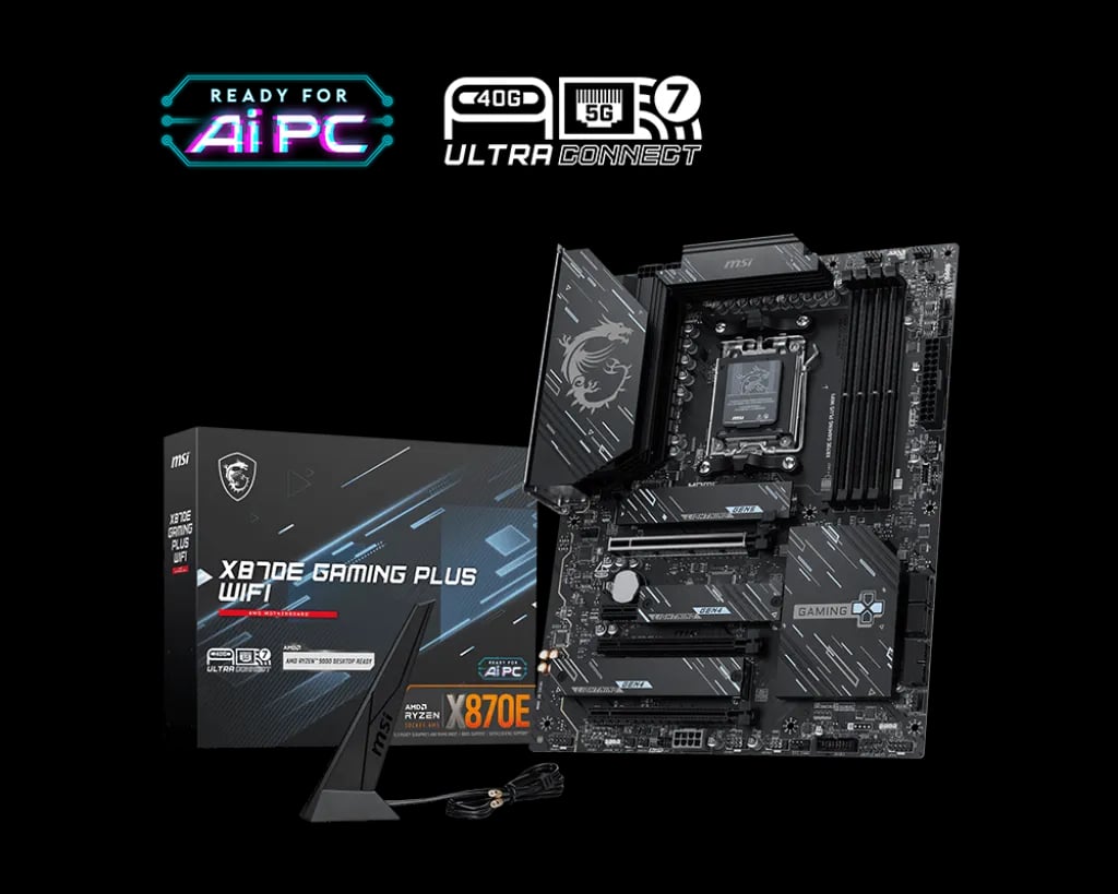 MSI X870E GAMING PLUS WIFI AM5 ATX Motherboard image 1