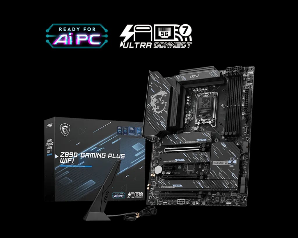 MSI Z890 GAMING PLUS WIFI LGA 1851 ATX Motherboard image 1
