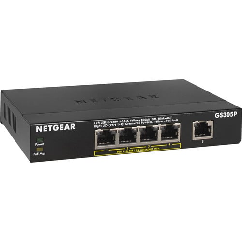 Netgear GS305P 5-Port Gigabit Desktop Switch image 1