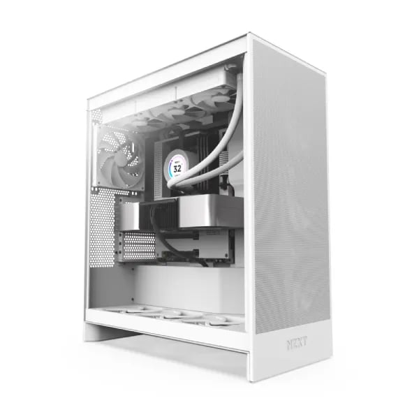 NZXT H7 Flow 2024 Mid-Tower ATX Airflow Casing White image 1