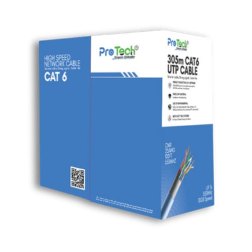 Pro Tech PTN-C6-FC-BL 305M CAT6 UTP Cable Blue image 1