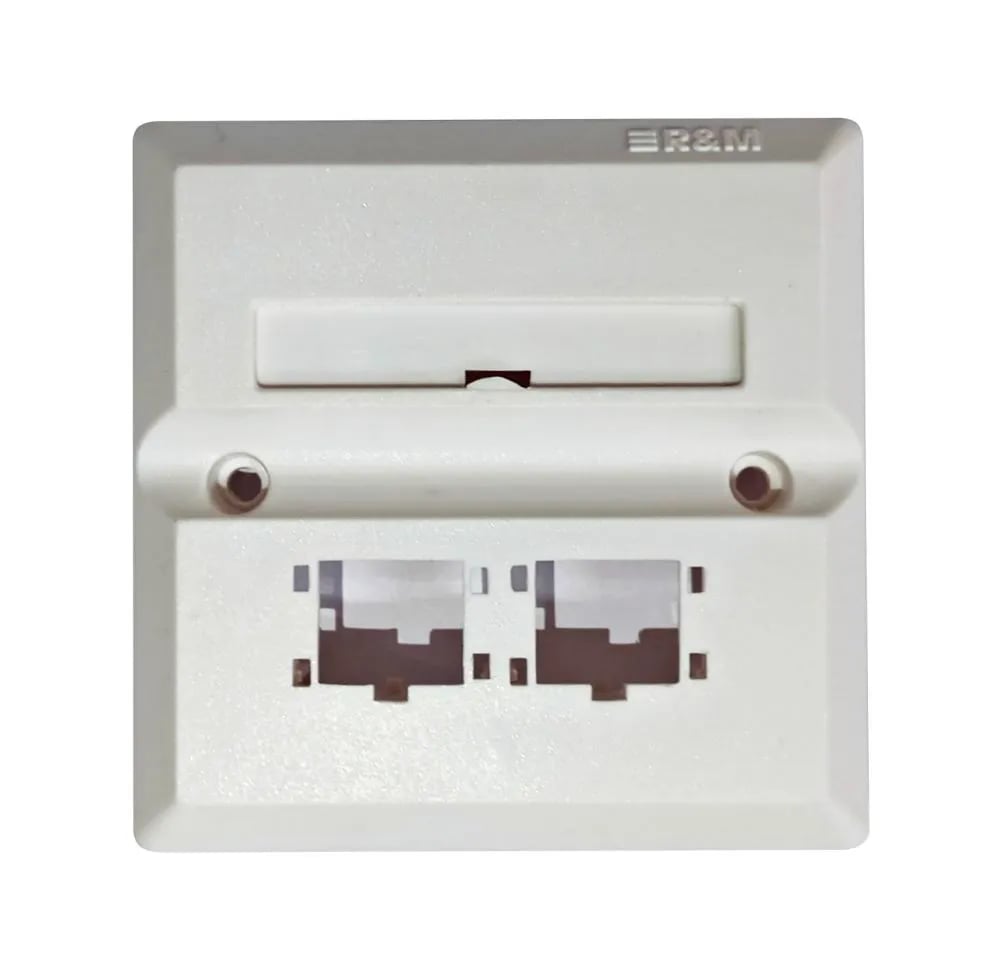 R&M R199514 Dual Port Faceplate image 1