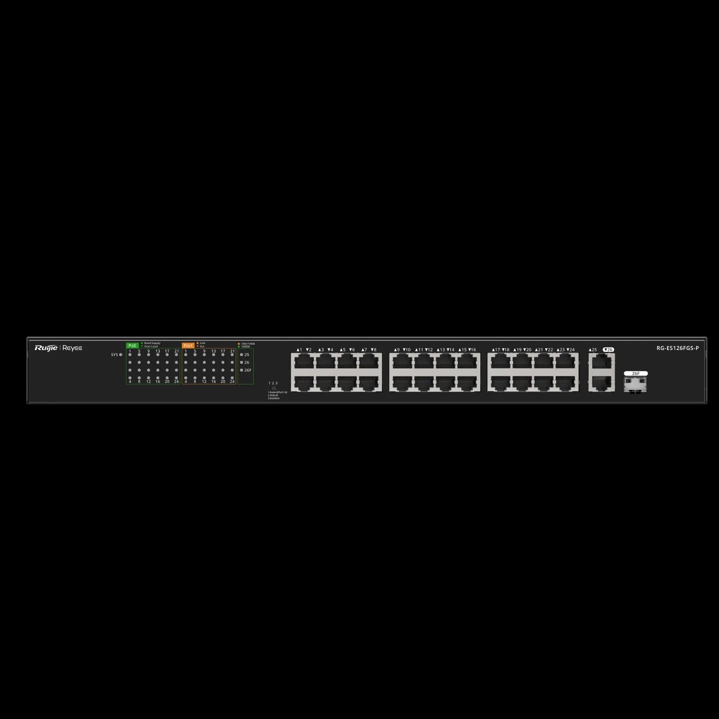 Ruijie RG-ES126FGS-LP 24-Port Unmanaged PoE Switch image 1
