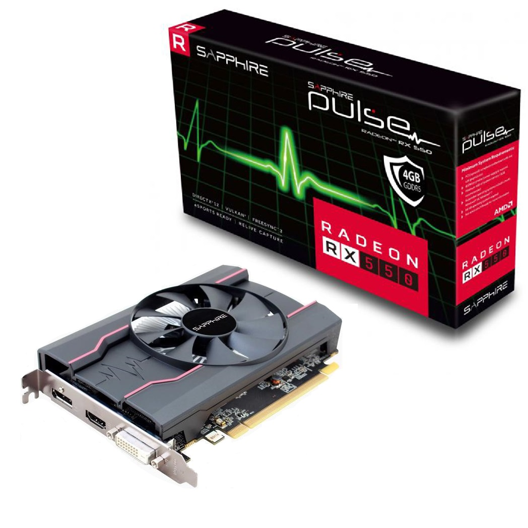 Sapphire Pulse Radeon RX 550 4GB GDDR5 Graphics Card image 1