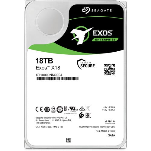 Seagate Exos X18 18TB 7200rpm SATA III 3.5" NAS HDD image 1