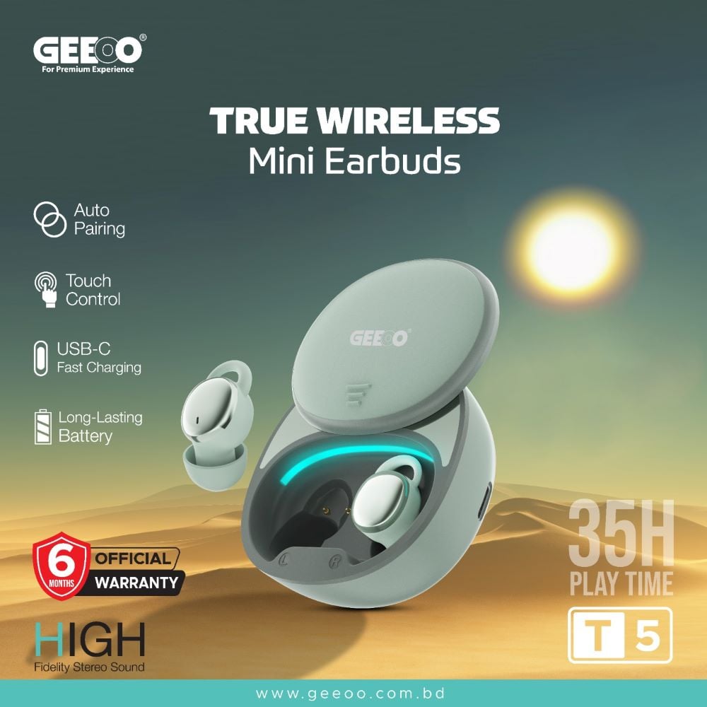 T5 TWS Touch Control Mini Earbuds image 1