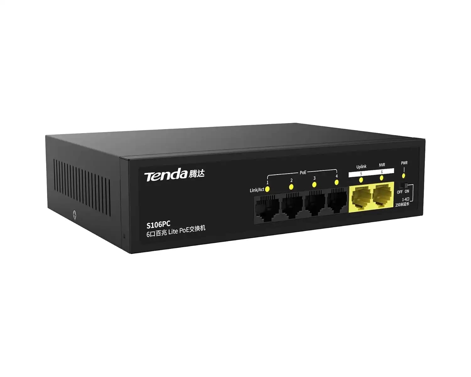Tenda S106PC 6-Port 100M Unmanaged PoE Switch image 1